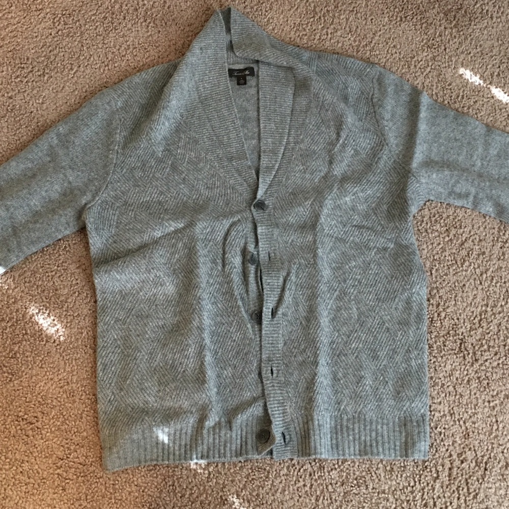 Tasso Elba men’s cashmere cardigan-size large